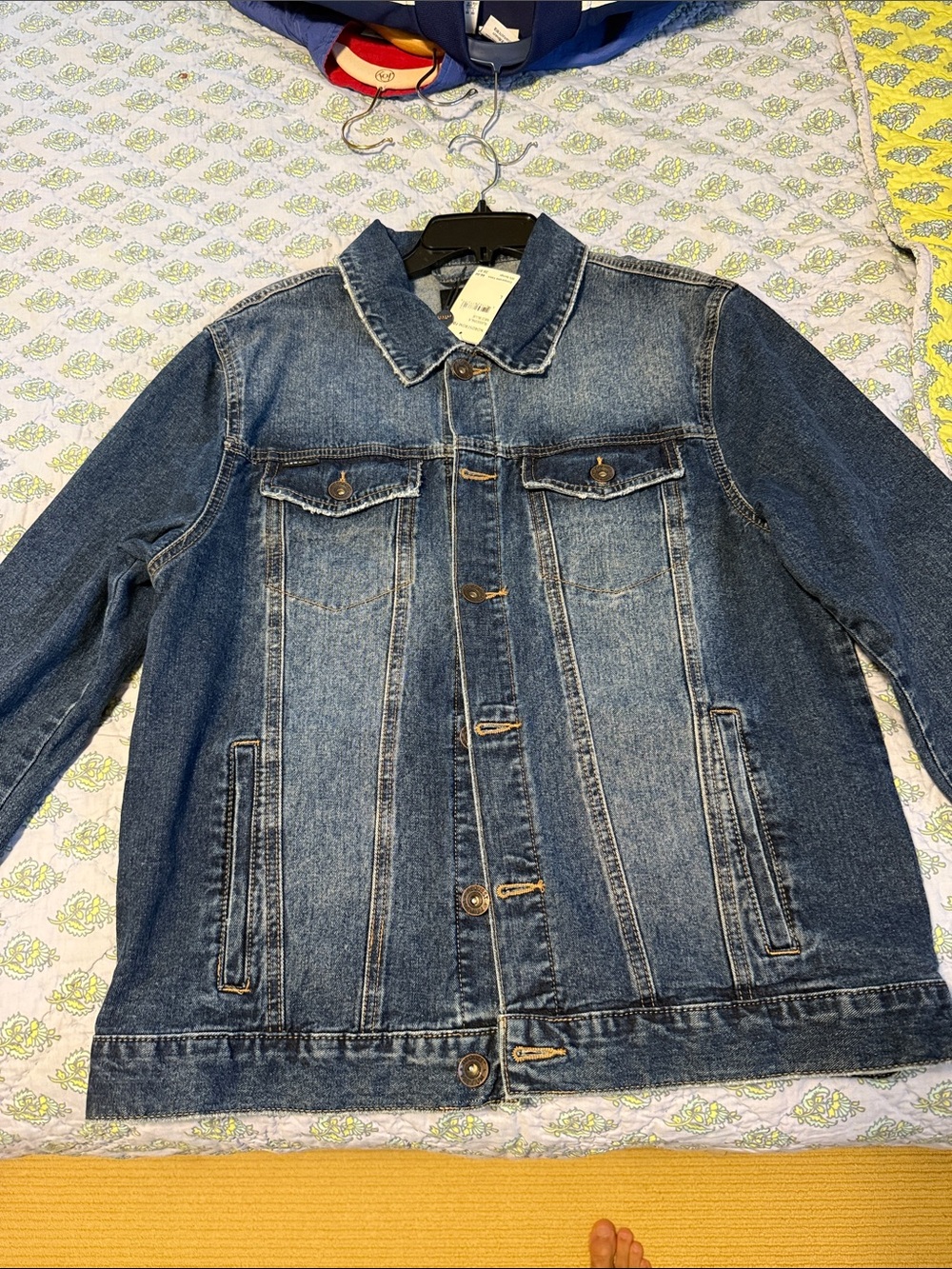 Request Men's Washed Blue Denim Jacket